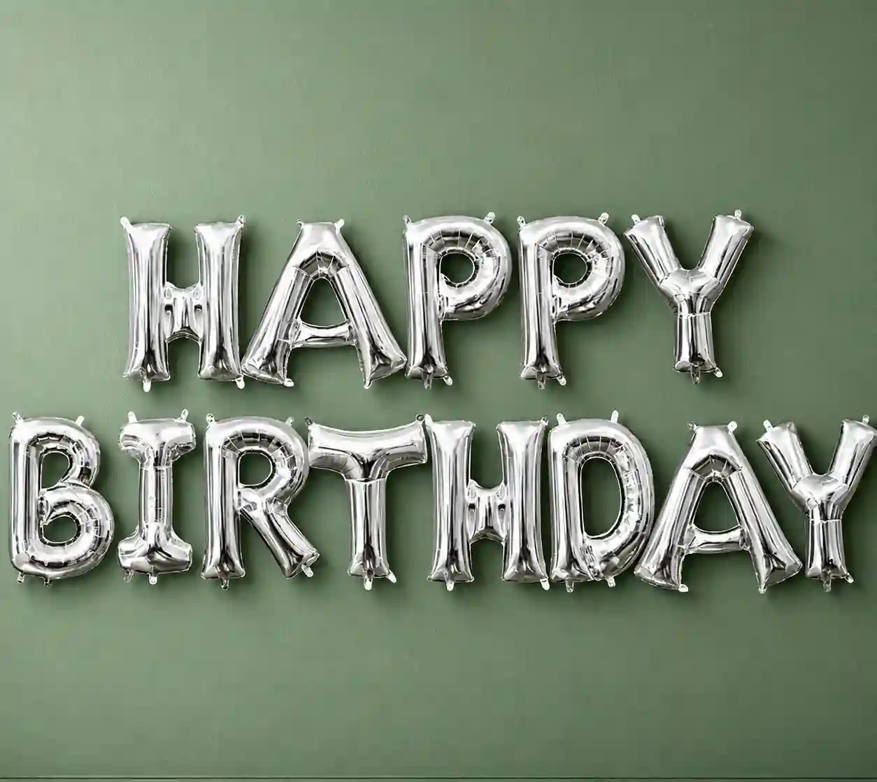 Silver Happy Birthday Foil Balloon